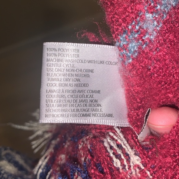 Quagga Luxurious Plaid Blanket Wrap 52"x52" Square Scarf Red Plaid - Picture 5 of 5